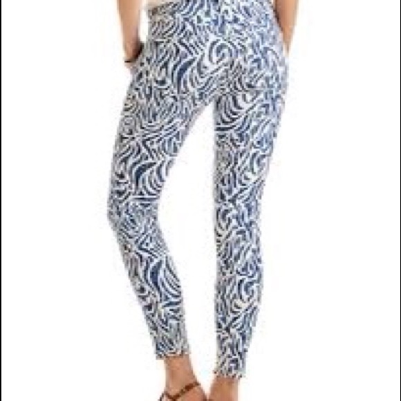 Vineyard Vines Skinny Leg Zebra Print Denim Size 6 - Picture 2 of 8